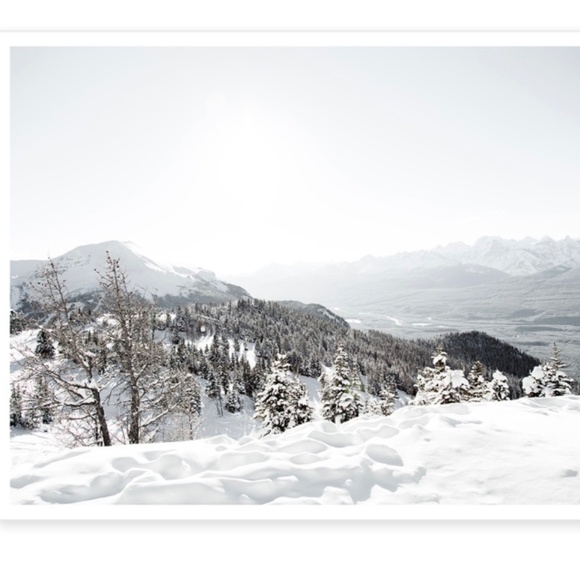 Ski Hill Winter Mountain Print - Picture 3 of 3